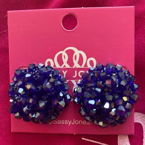 Sassy Jones Malia Earrings Egyptian Blue NWT